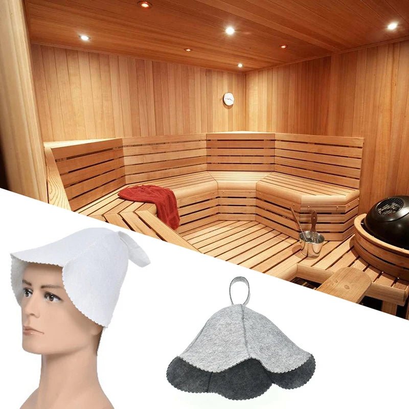 Felt Head Protection Bath anti Heat Free Size Russian Style Shower Cap Sauna Hat Bathroom Accessories Товары Для Ванны כובע רחצה