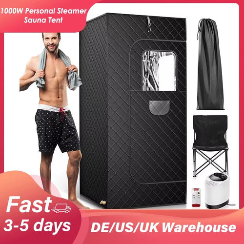 Portable Steam Sauna Tent 1000W 2.6L Steamer Generator Sauna Tent Steam Room for Full Body Home Sauna Relaxation Detox 220V