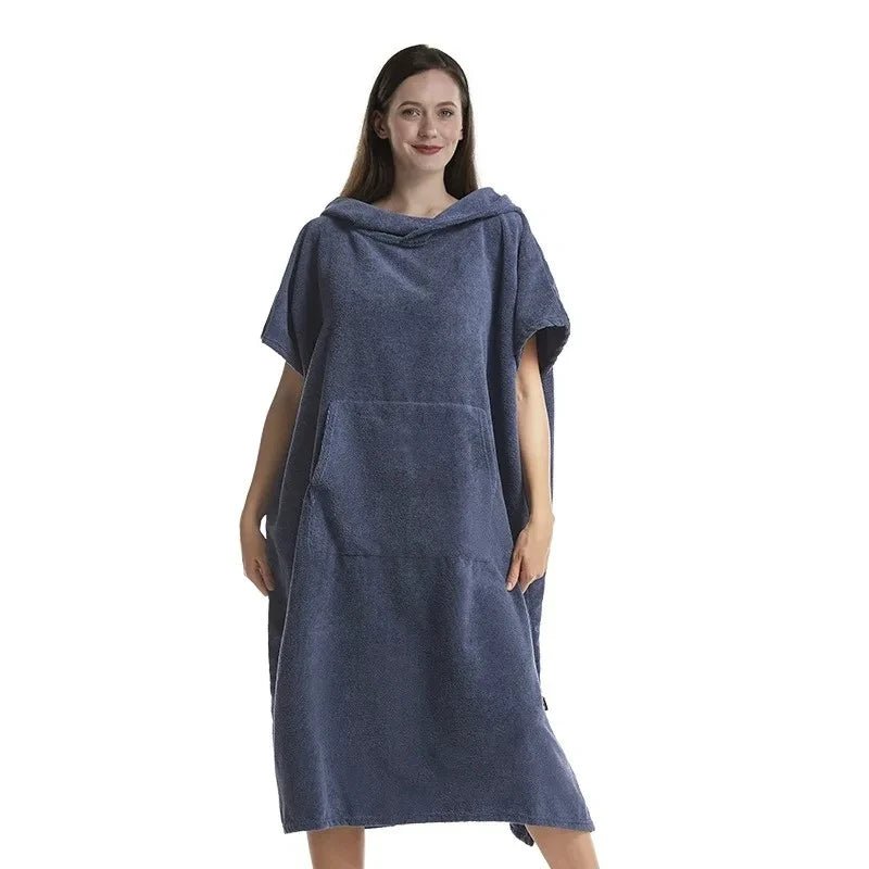 Surf Poncho Towel Poncho Quick-Dry Towel Hoodie Microfiber Beach Robe Changing Poncho Swim Towel Beach Poncho for Adults