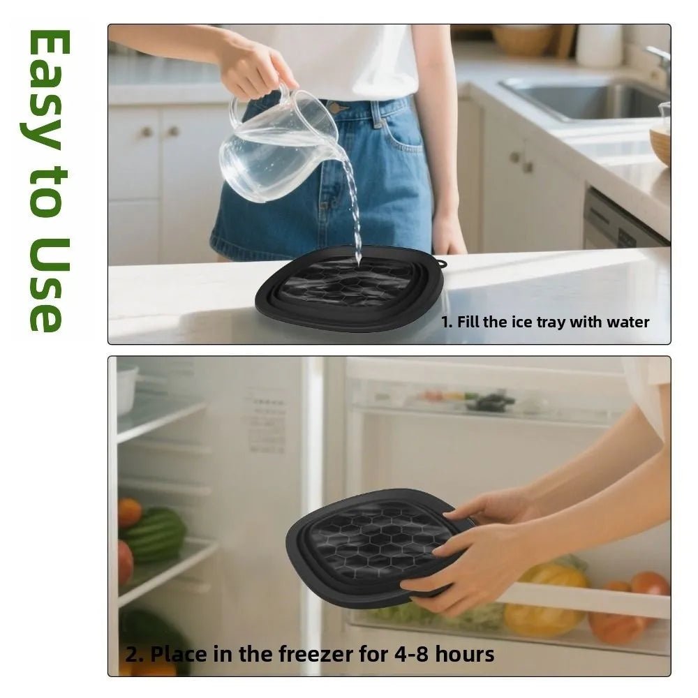 New Foldable Face Ice Bath Bowl Silicone Built-In Ice Tray Skincare Washbasin Portable Ice Basin for Women Girls