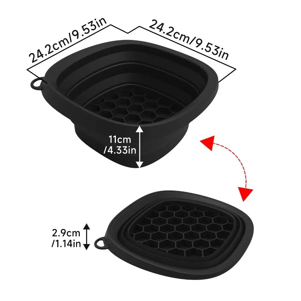 New Foldable Face Ice Bath Bowl Silicone Built-In Ice Tray Skincare Washbasin Portable Ice Basin for Women Girls