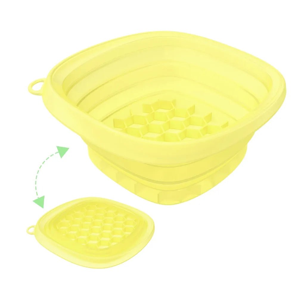 New Foldable Face Ice Bath Bowl Silicone Built-In Ice Tray Skincare Washbasin Portable Ice Basin for Women Girls